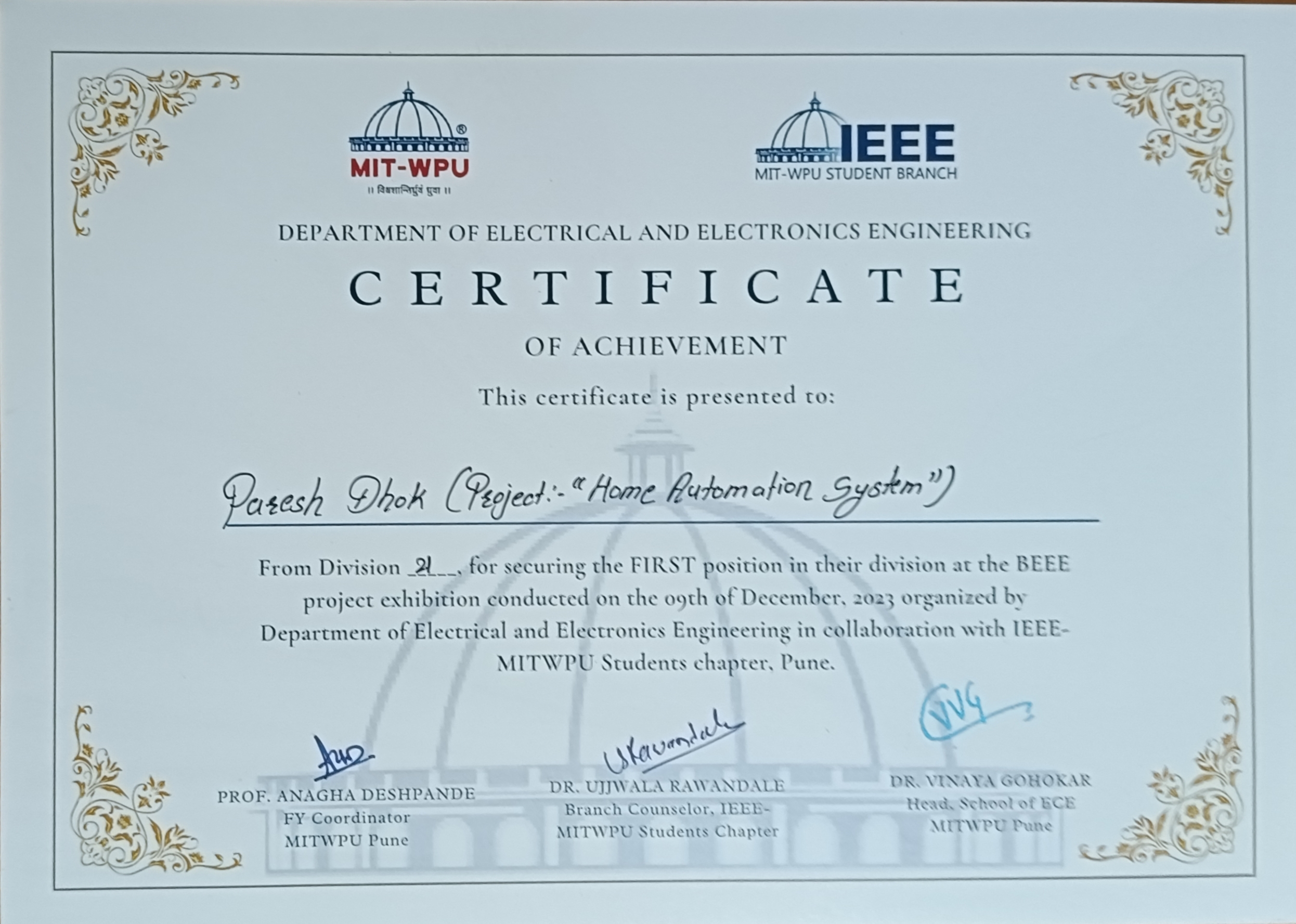 PBL Project Competition Prize